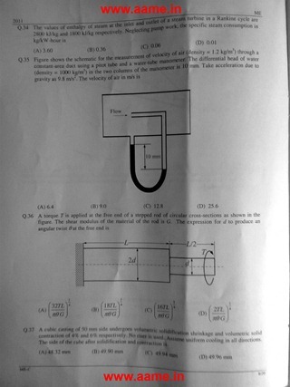 GATE Mechanical Engineering Question Paper