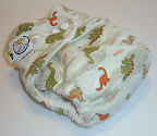One Size Cloth Diaper - Bamboo Fitted - Dinosaurs