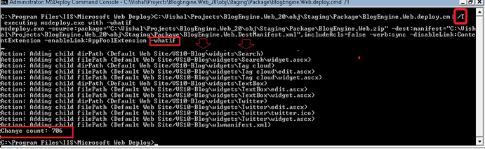 msdeploy command in /T -whatif mode