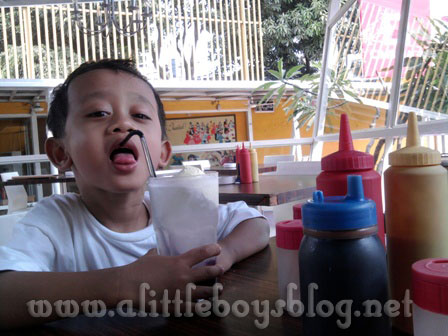 Milkshake Evan having milkshake
