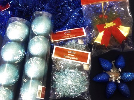 Some new blue Christmas ornaments Blue Christmas ornaments
