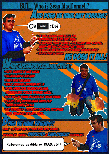 Comic Book Resume Back Comic Book Resume Back