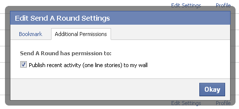 Facebook Edit additional permissions