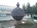 Bronze Balloon of Fountain Near Train Station