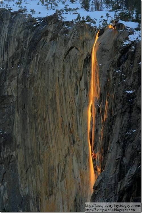 美國加州 火瀑布 Yosemite National Park (1)