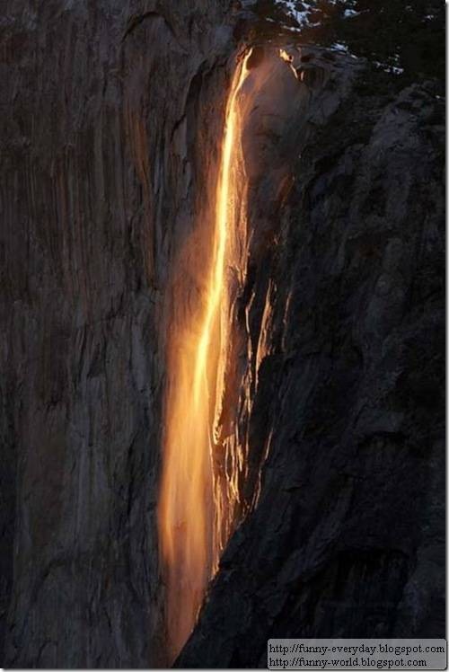美國加州 火瀑布 Yosemite National Park (2)