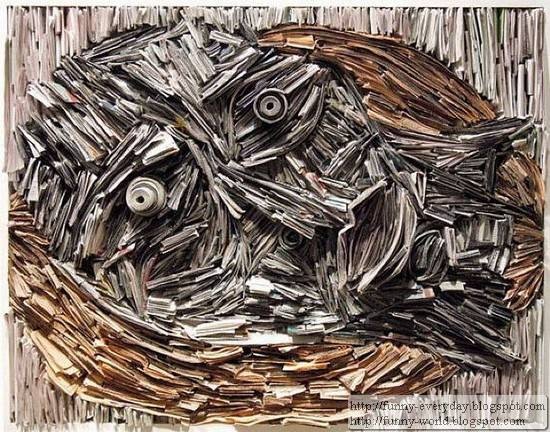 Sculptures made from Newspapers by Nick Geogiou (17)