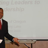 Johnny Lake presents a seminar at the Presidential Leadership Symposium.