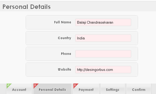 fancy sliding form wizard with jquery