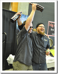 image of Black Raven's Beaux Bowman and Andy Lapworth holding their 2nd and 1st Place Trophies courtesy of our Flickr page