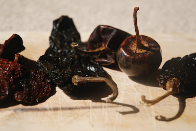 Ancho, Pasilla and Cascabel Chillies with Sundried Tomatoes