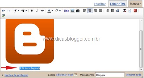 escrevendo o texto