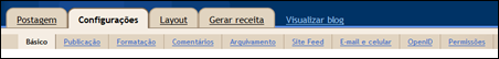 Configurações do Blogger Configurações do Blogger