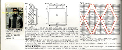 IMG 0047 baklava desenli erkek örgü yelek modeli