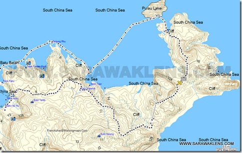 Bako_National_Park_topo_map