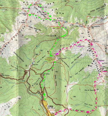 harta Ciucas - trasee montane