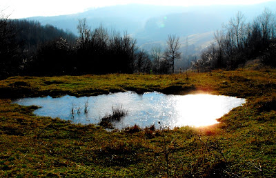 de pe dealuri. lac inghetat