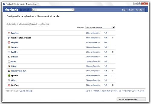 greenshot 2010 07 19 10 29 34 Cómo desinstalar una aplicación de Facebook