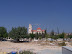 Church behind the cemetery
