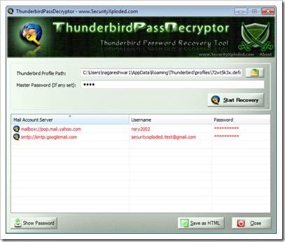 Sofware untuk Recover Password Email dari Thunderbird
