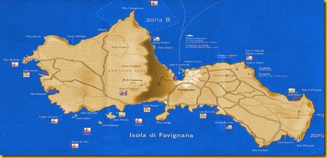 Cartina Isola di Favignana Cartina Isola di Favignana