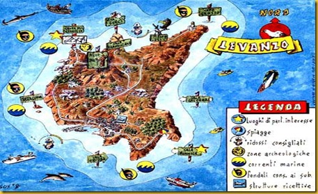 Cartina Isola Di Levanzo - Sicilia Cartina Isola Di Levanzo - Sicilia