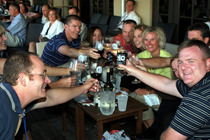Guests enjoy themselves at Chocolate, Wine & All That Jazz.