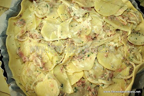 pâté de pommes de terre, préparation dans la pâte brisée
