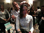 Rubin from Sally Hershberger styles brides' hair for their big day (or Saturday as in this case).