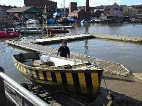 Pa Beese launching the Beeses ferry