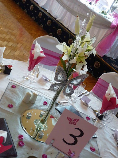 table set up for weddings