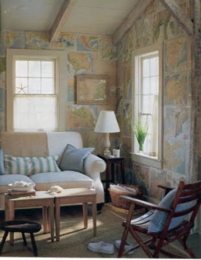 Dekorera med kartor, Martha Stewart Living