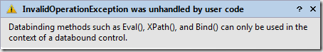 InvalidOperationException InvalidOperationException