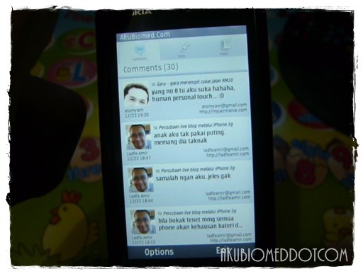 Komen blog WordPress di Nokia MusicXpress 5800 