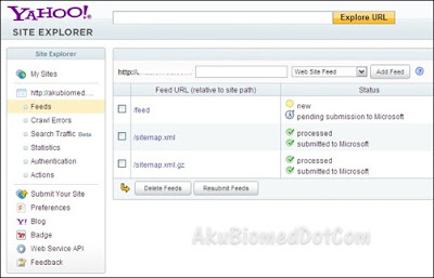 Integrasi maklumat didalam Site Explorer ke Microsoft
