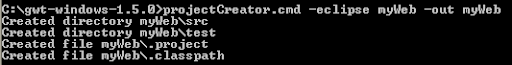 cmd GWT project   creator