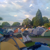 Centralia College became a tent city as the two-day cyclists camped for the night.