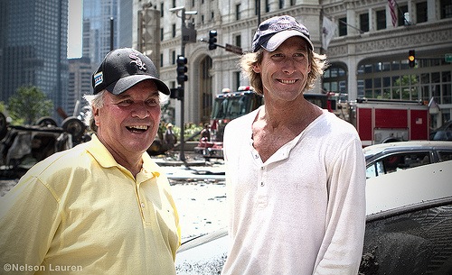 Chicago Mayor Richard Daley and Transformers Director Michael Bay