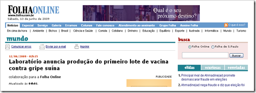h1n1 e vacina