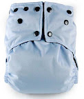 light blue with dark chocolate inner