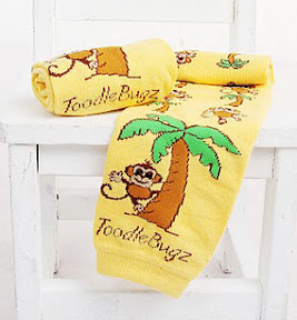 monkey cotton blend baby leg warmer