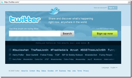 Nova Home do Twitter