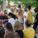 Fr. Stephan Meholick leads the responses at services