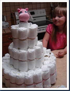 My niece Riley with the stacked tiers My niece Riley with the stacked tiers