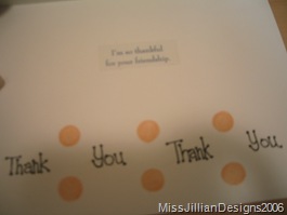 Thank you card - inside - 2006, maybe April
