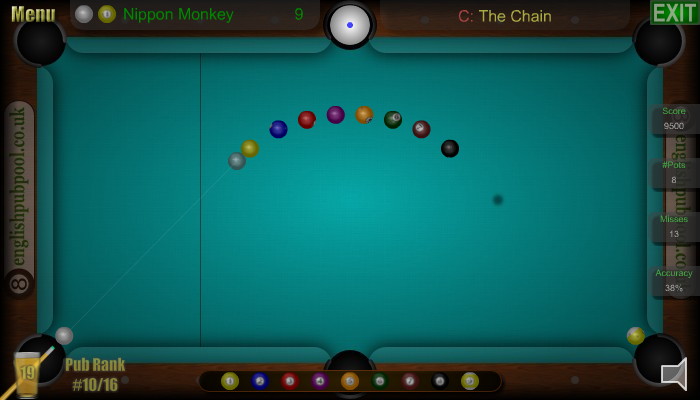 The Chain - American 9-Ball Pool - Screen Shot The Chain - American 9-Ball Pool - Screen Shot
