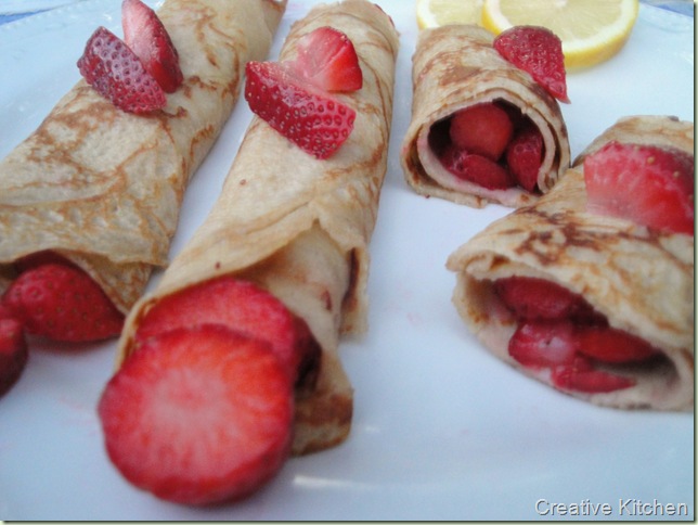 Strawberry crepes