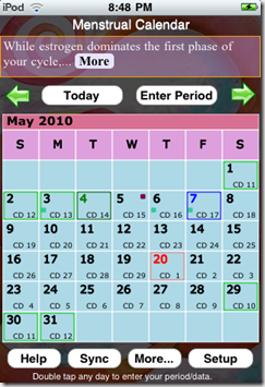 Menstrual Calendar App Menstrual Calendar App