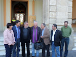 El Grupo Municipal de IU en el Ayuntamiento de Sevilla recibe a Cayo Lara y Diego Valderas. 09-04-2010
