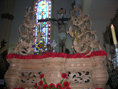 La imagen del Cristo del Perdón en el interior de los Salesianos en la Semana Santa del 2007. Foto de Pozoblanco News, el blog de las noticias y la actualidad de Pozoblanco (Crdoba)